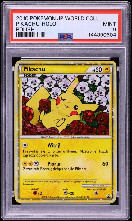 2010 Pokemon Spanish World Collection Holo Pikachu PSA 7 NRMT on