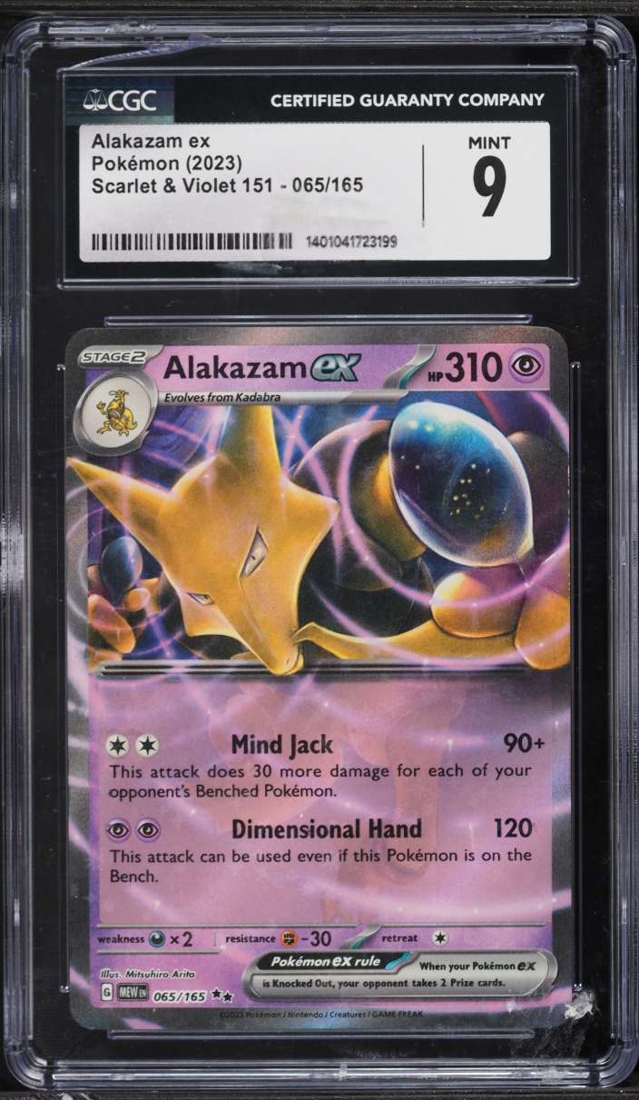 2023 Pokemon Scarlet & Violet 151 Holo Alakazam ex #65 CGC 9 MINT