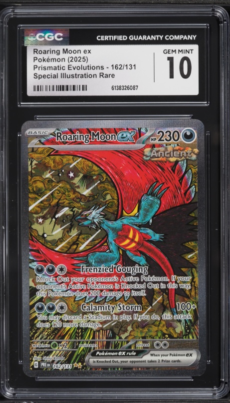 how rare is roaring moon pokemon card ex pokemon SV 2025 Pokemon Pre En-prismatic Evolutions