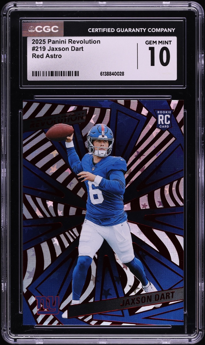 2025 Panini Revolution Red Astro Jaxson Dart ROOKIE #219 CGC 10 GEM MINT
