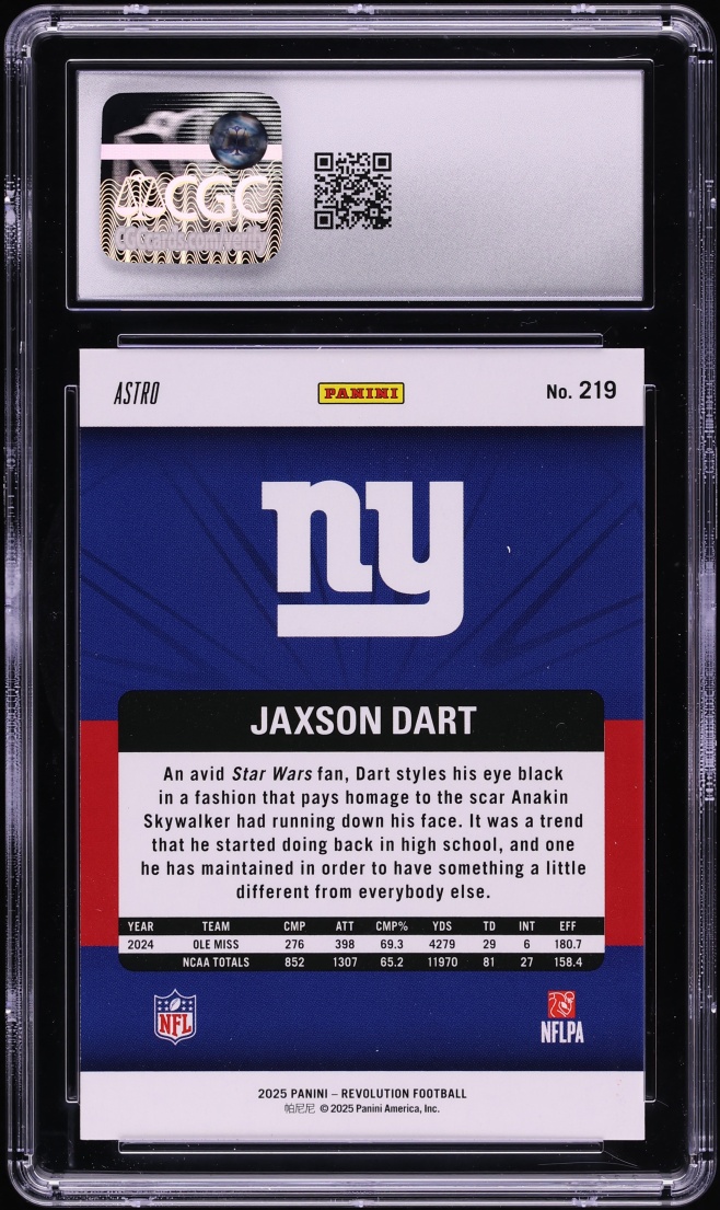 2025 Panini Revolution Red Astro Jaxson Dart ROOKIE #219 CGC 10 GEM MINT