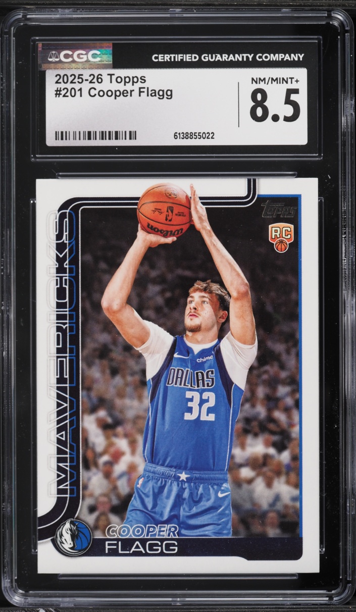 2025 Topps Basketball Cooper Flagg ROOKIE #201 CGC 8.5 NM-MT+