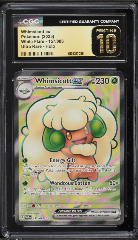 2025 Pokemon Japanese Scarlet & Violet White Flare Full Art Whimsicott ex #159 CGC 7 NRMT on Fanatics Collect 2025 Pokemon Japanese Scarlet & Violet White Flare Full Art Whimsicott ex #159 CGC 7 NRMT on Fanatics Collect