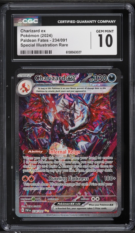 2024 Pokemon Scarlet & Violet Paldean Fates SIR Charizard EX #234