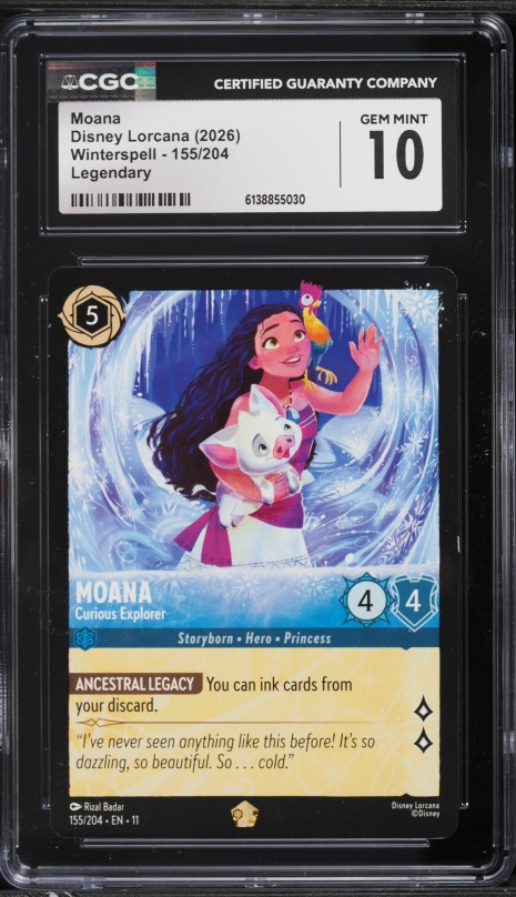 2023 Topps Chrome Disney100 Red Kaleidoscope Moana #2 PSA 9 MINT