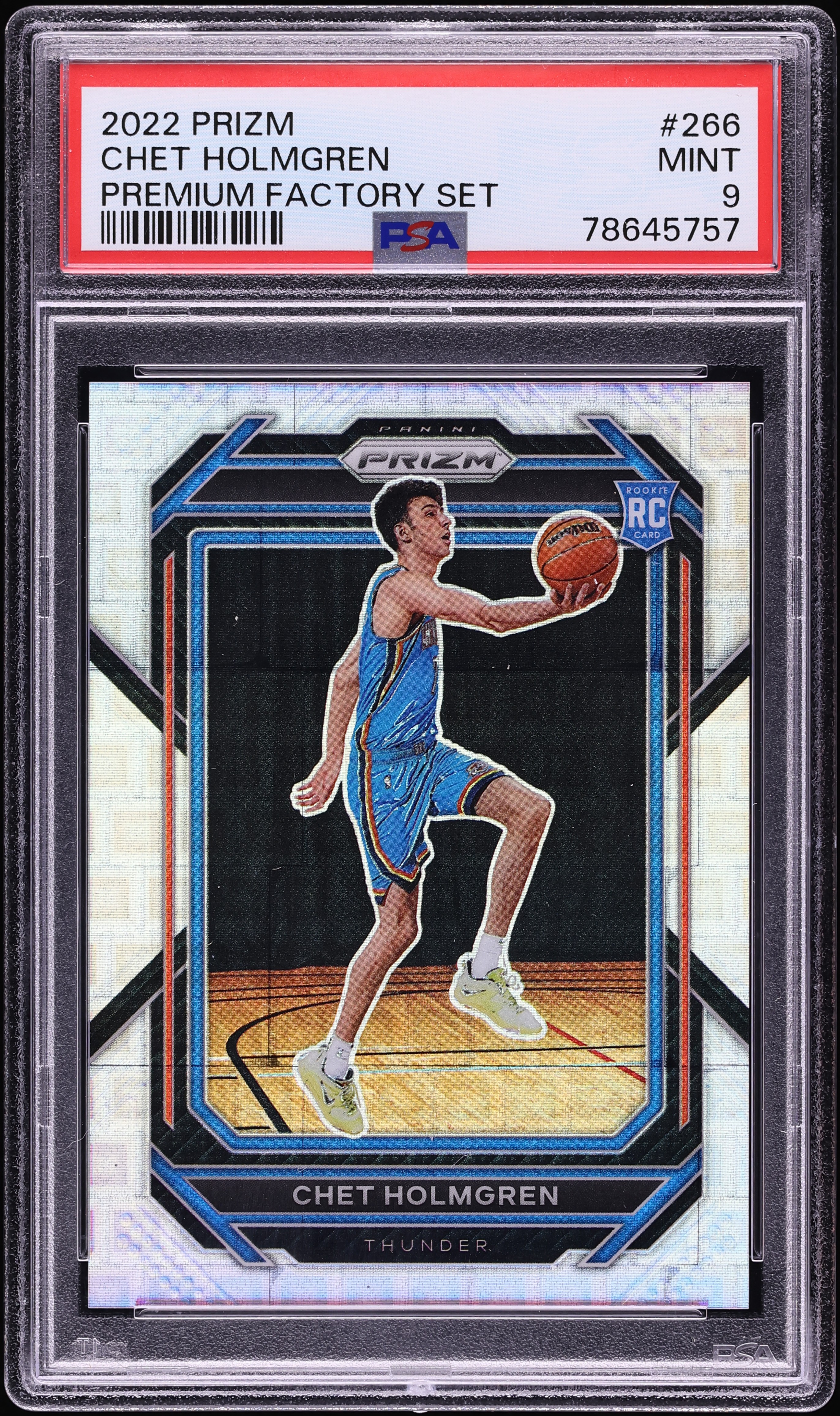 2022 Panini Prizm Basketball Premium Factory Set Chet Holmgren #266 PSA 10