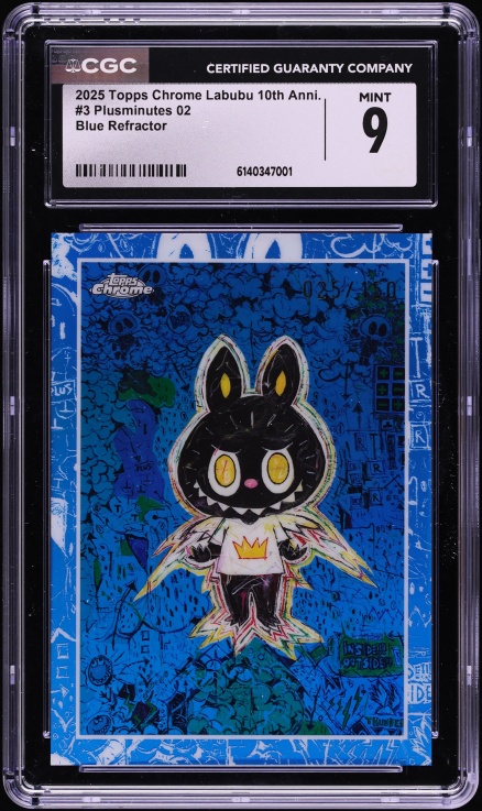 2025 Topps Chrome Labubu 10th Anniversary Refractor Plusminutes 02