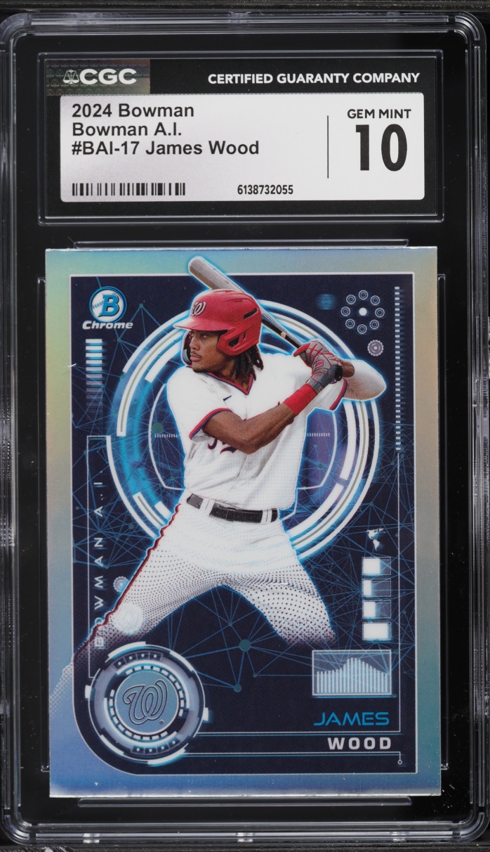 2024 Bowman A.I. James Wood ROOKIE #BAI-17 CGC 10 GEM MINT