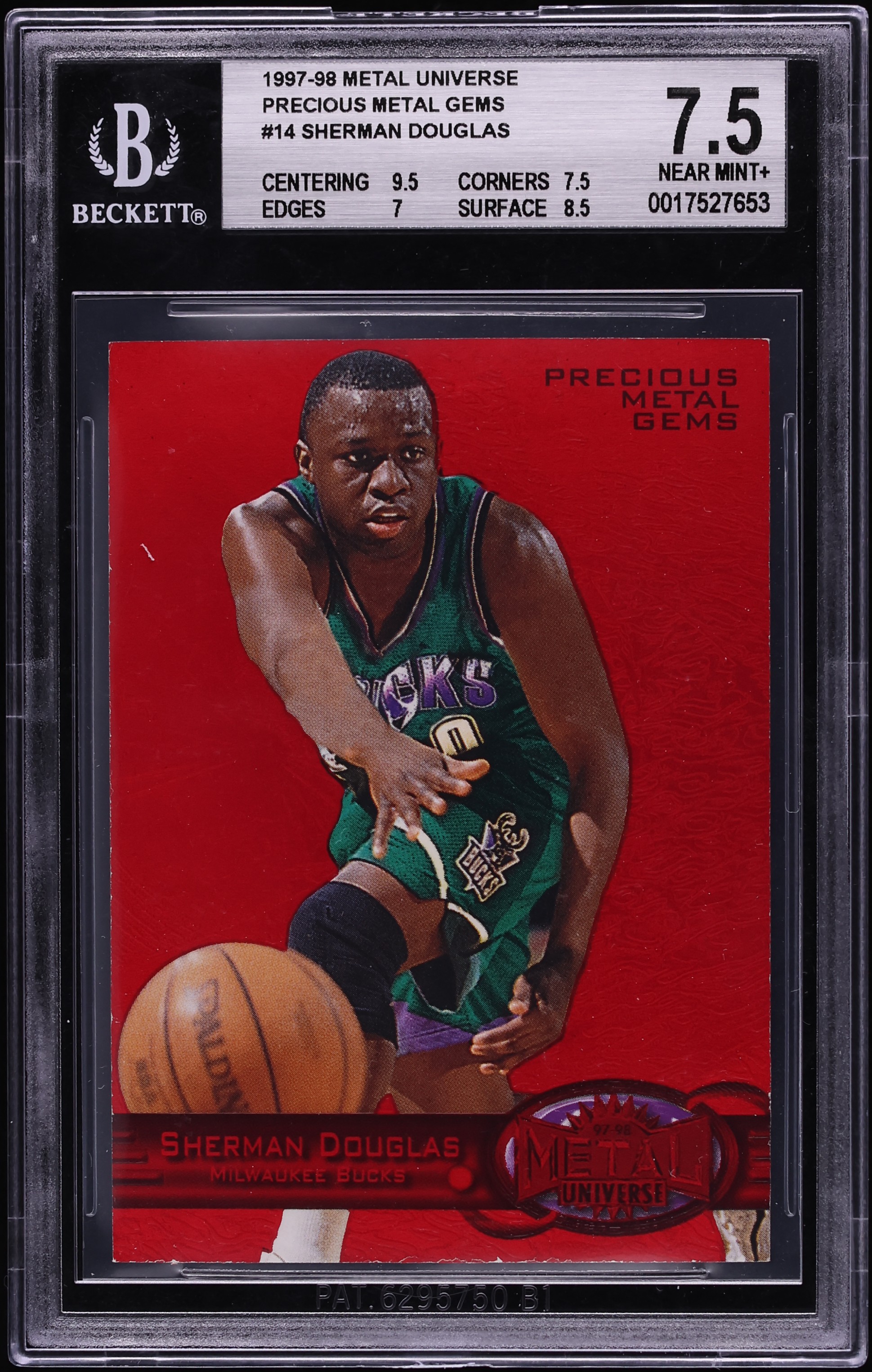 1997 Metal Universe Basketball Red Sherman Douglas #14