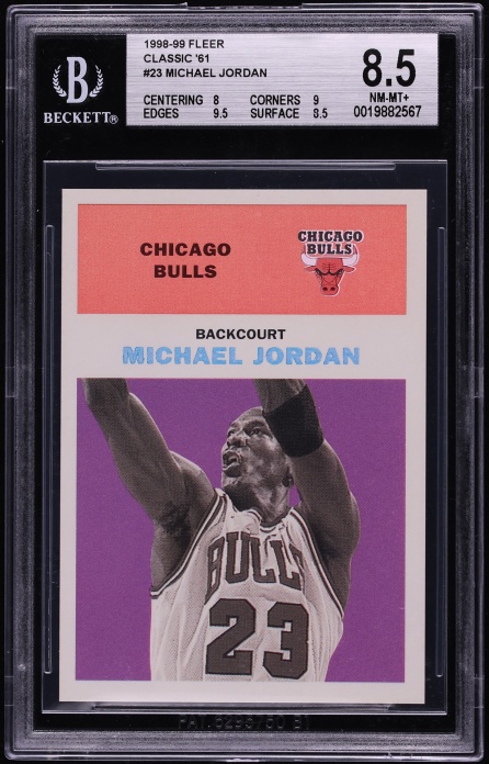 1998 Fleer Classic '61 Michael Jordan /61 #23 BGS 8.5 NM-MT+