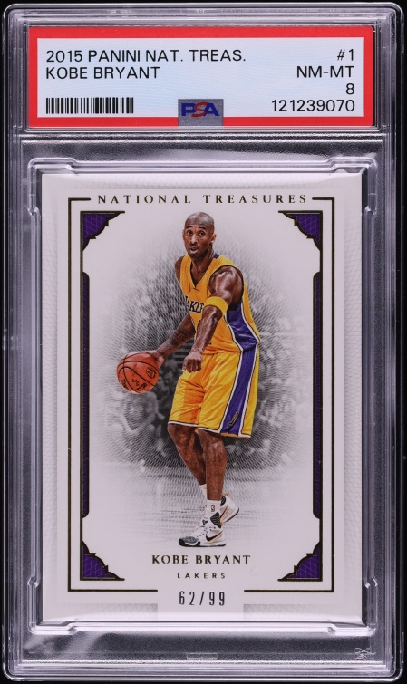 2015 National Treasures Basketball Kobe Bryant /99 #1 PSA 8 NM-MT