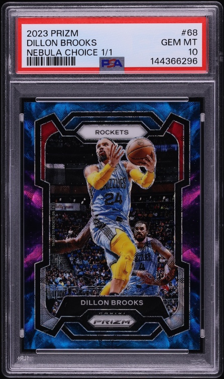 2023 Panini Prizm Nebula Choice Dillon Brooks 1/1 #68 PSA 10 GEM MINT