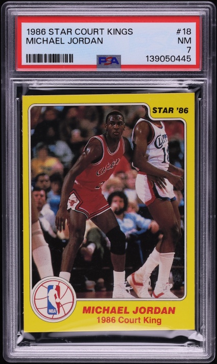 1986 Star Court Kings Michael Jordan ROOKIE #18 PSA 7 NRMT