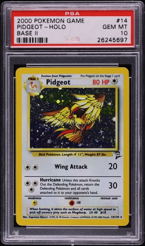 2001 Pokemon Japanese Expedition 1st Edition Holo Pidgeot #123 PSA