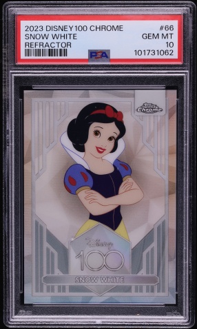2023 Topps Chrome Disney100 Refractor Snow White #66 PSA 10 GEM