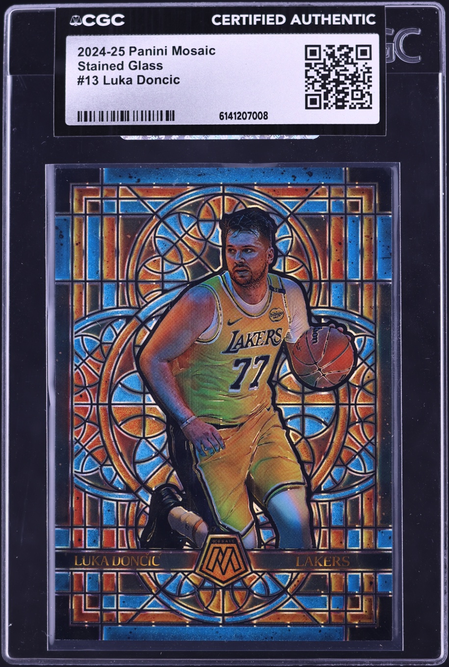 2024 Panini Mosaic Stained Glass Luka Doncic #13 CGC AUTH
