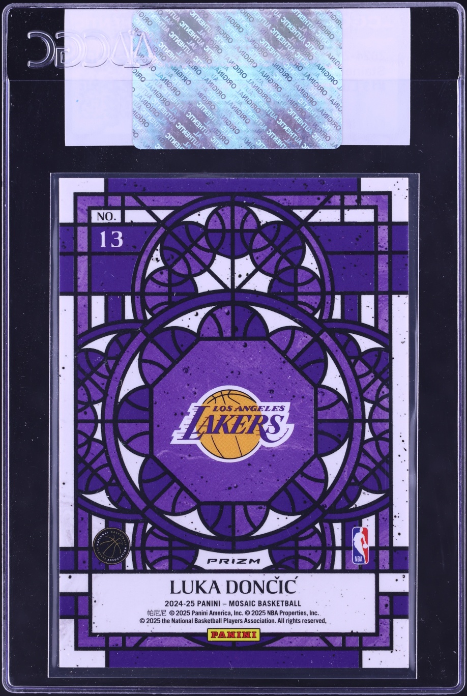 2024 Panini Mosaic Stained Glass Luka Doncic #13 CGC AUTH