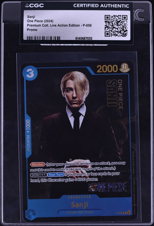 2024 One Piece Bandai Games Fest Sanji #OP03-102 CGC 10 GEM MINT