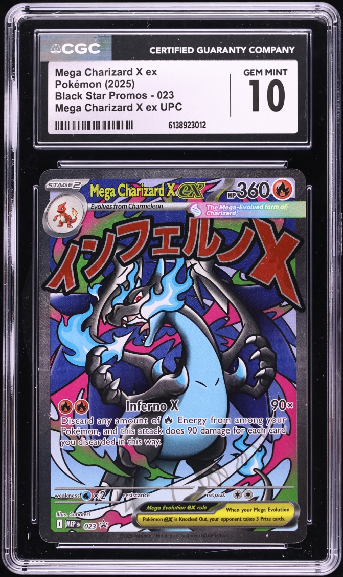2025 Pokemon Mega Evolution Promo Ultra Premium Full Art Mega Charizard X ex #23 CGC 10 GEM