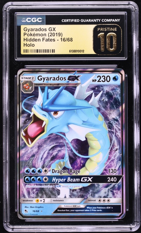 Gyarados GX 16/68 - Hidden Fates - Ultra Rare Holo Pokemon Card - Near Mint (NM