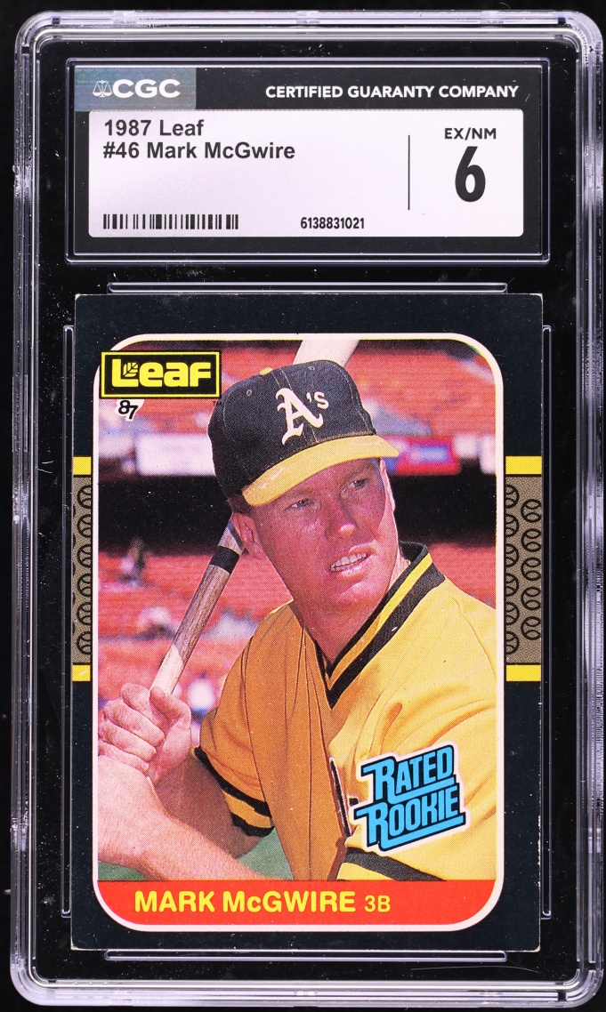 1987 Leaf Mark McGwire ROOKIE #46 CGC 6 EXMT