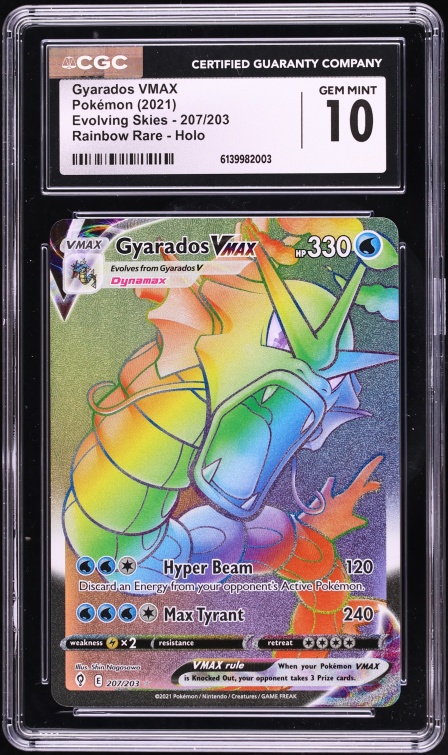 Pokemon Trading Card Game Sword & Shield Evolving Skies Secret Rare Gyarados VMAX #207 Pokemon Trading Card Game Sword & Shield Evolving Skies Secret Rare Gyarados VMAX #207