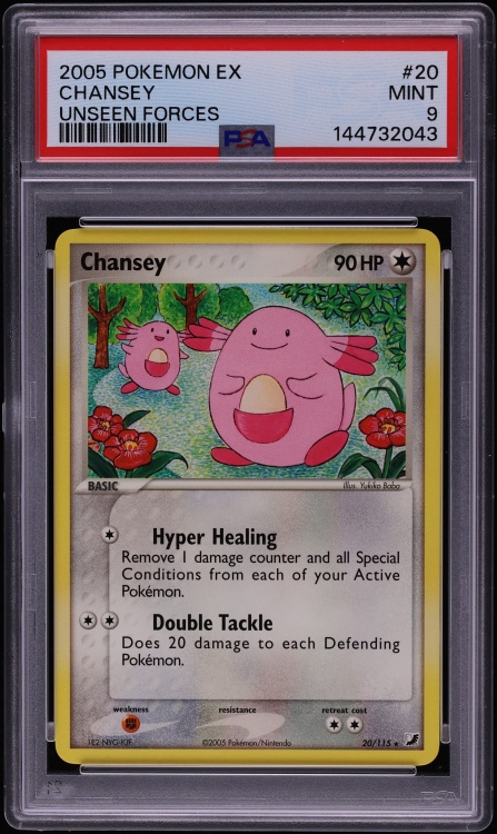 2005 Pokemon EX Unseen Forces Chansey #20 PSA 9 MINT