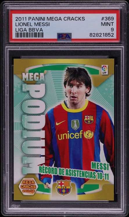 2011 Panini Megacracks La Liga BBVA Lionel Messi #369 PSA 9 MINT