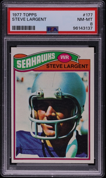 1977 Topps Football Steve Largent ROOKIE #177 PSA 8 NM-MT
