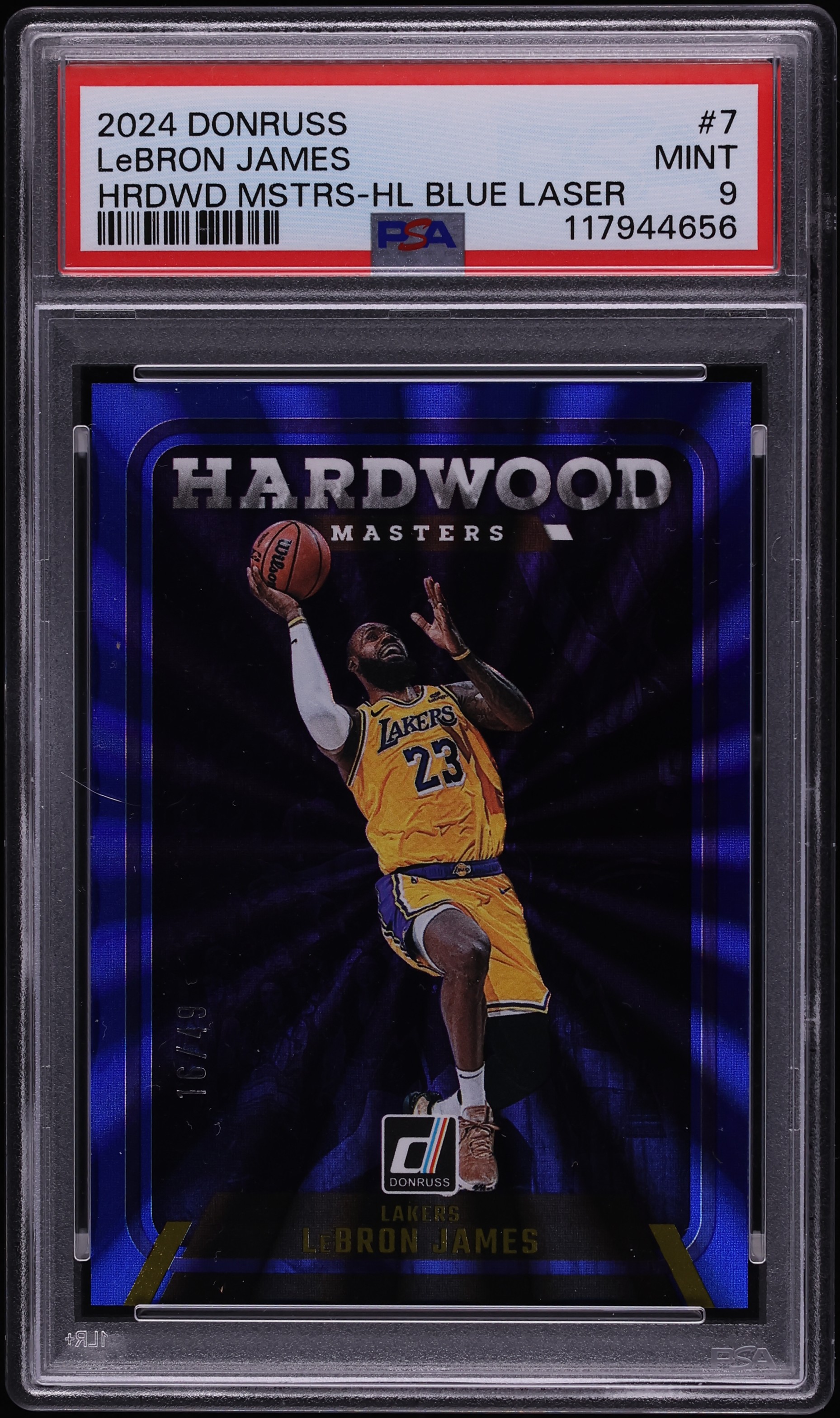 2024 Panini Donruss Basketball Holo Blue Laser LeBron James #7 PSA 10