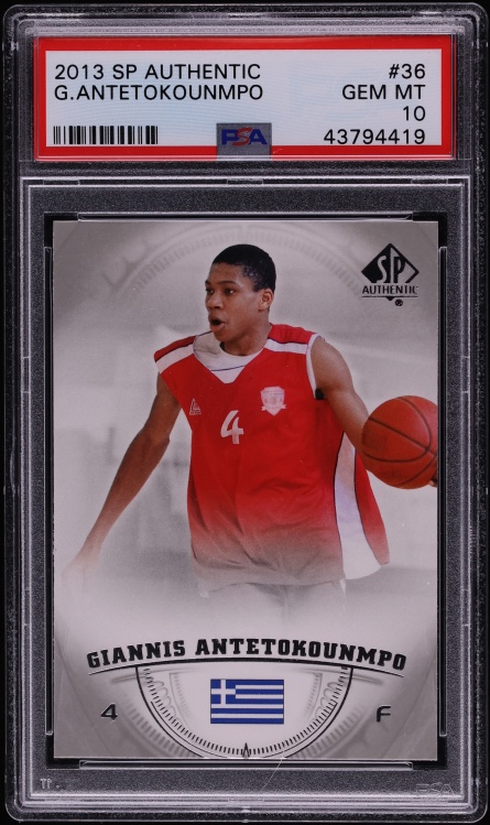 2013 SP Authentic Giannis Antetokounmpo ROOKIE #36 PSA 10 GEM MINT