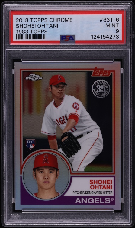2018 Topps Chrome '83 Shohei Ohtani ROOKIE #83T-6 PSA 9 MINT