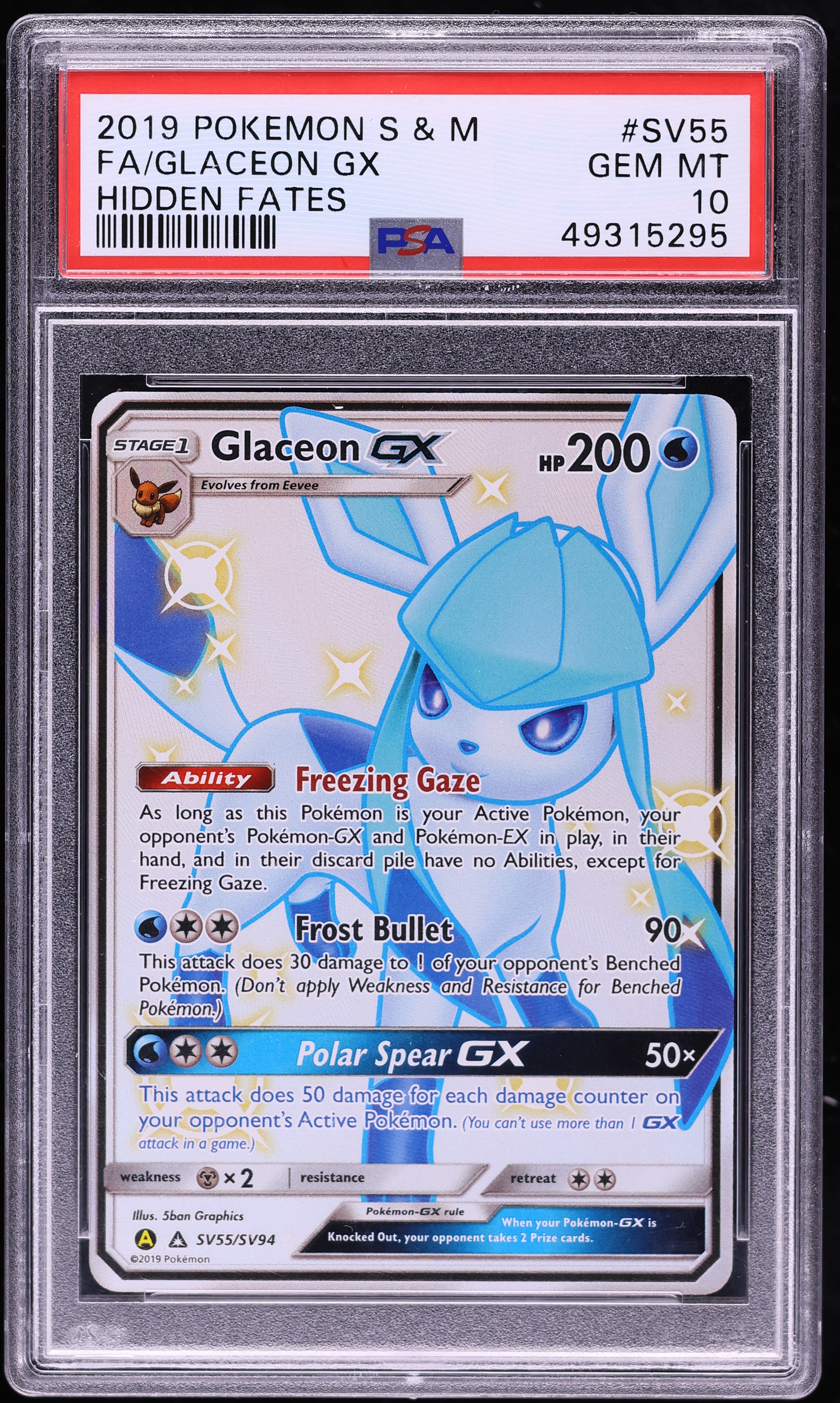 glaceon gx pokemon card Pokemon card Glaceon GX SM147