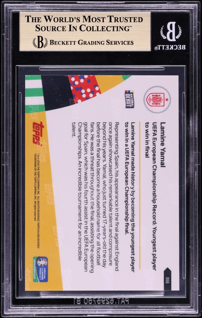 2024 Topps Now UEFA Euro Lamine Yamal #66 BGS 10 PRISTINE