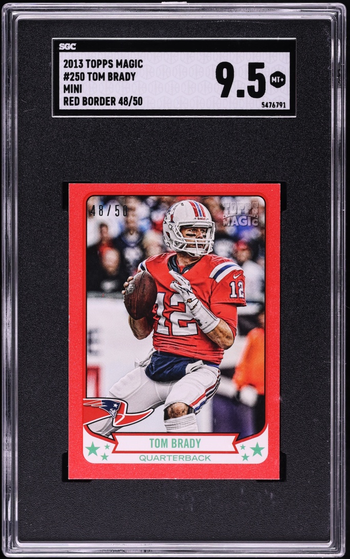 2013 Topps Magic Mini Red Border Tom Brady /50 #250 SGC 9.5 MINT+