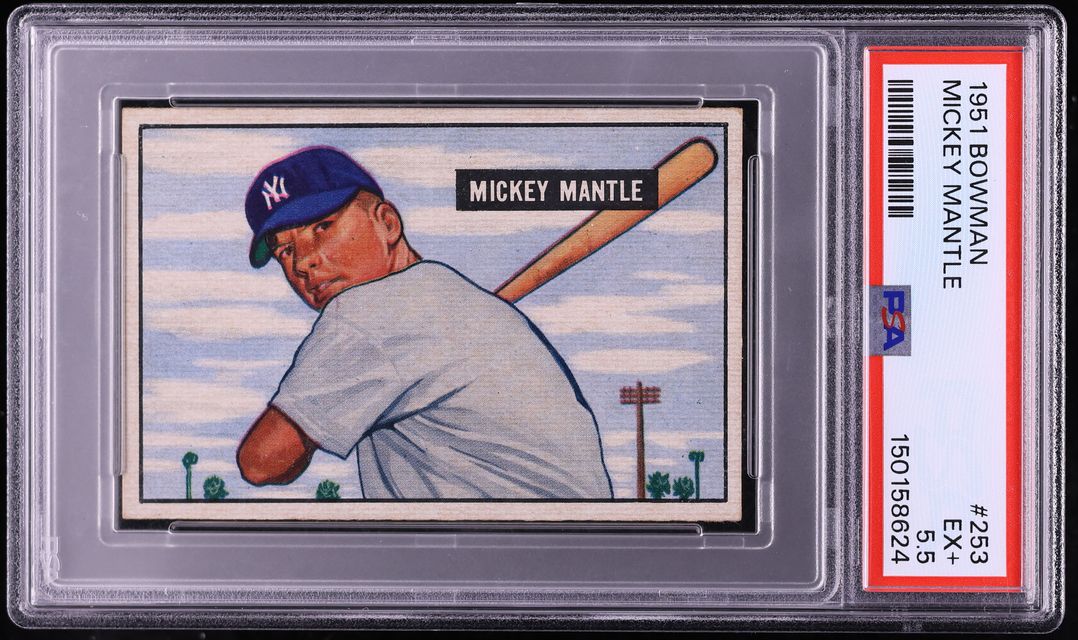 1951 Bowman Mickey Mantle ROOKIE #253 PSA 5.5 EX+