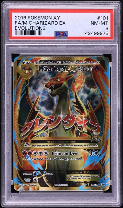 2016 Pokemon XY Evolutions Full Art M Charizard EX #101 PSA 9 MINT