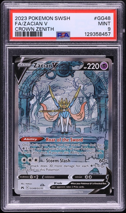 2023 Pokemon Sword & Shield Crown Zenith Full Art Zacian V #GG48