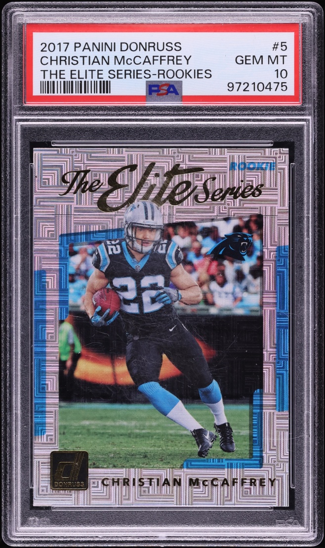 2017 Donruss The Elite Series Christian McCaffrey ROOKIE #5 PSA 10 GEM MINT
