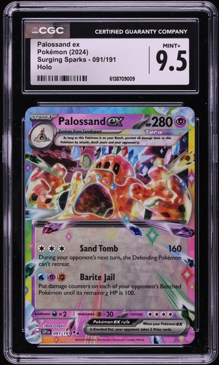 2024 Pokemon Scarlet & Violet Surging Sparks Palossand ex #221 CGC 10  PRISTINE on Fanatics Collect