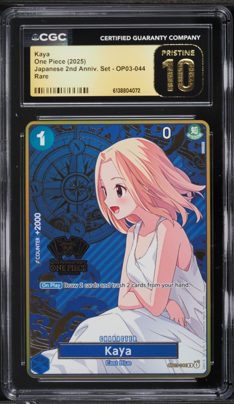 2024 One Piece Japanese 2nd Anniversary Set Kaya #OP03-044 CGC 10