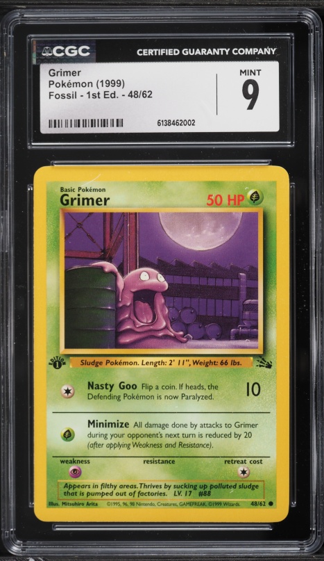 first edition grimer pokemon card Pokemon Dutch Fossil Haunter (1st Edition) #21/62 Non-Holo Trading Car   Rotterdam Comics