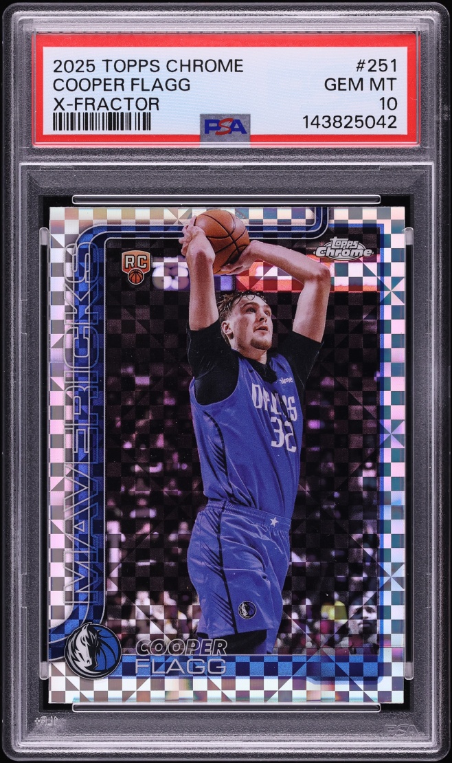2025 Topps Chrome Xfractor Cooper Flagg ROOKIE #251 PSA 10 GEM MINT
