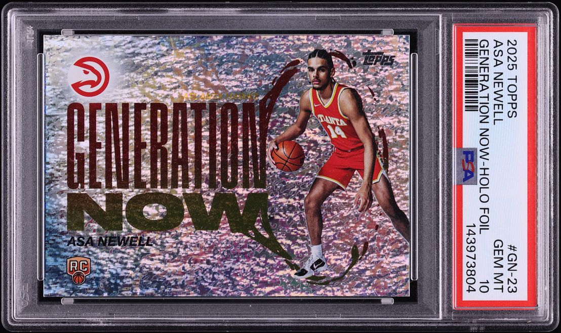 2025 Topps Generation Now Holo Foil Asa Newell ROOKIE #GN-23 PSA 10 GEM MINT