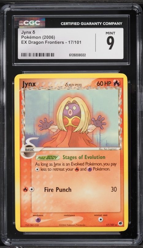 2006 Pokemon EX Dragon Frontiers Jynx #17 CGC 9 MINT