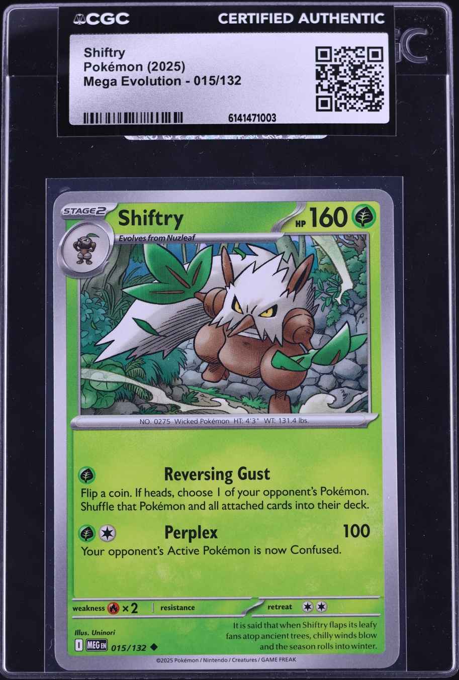 2025 Pokemon Mega Evolution Shiftry #15 CGC AUTH