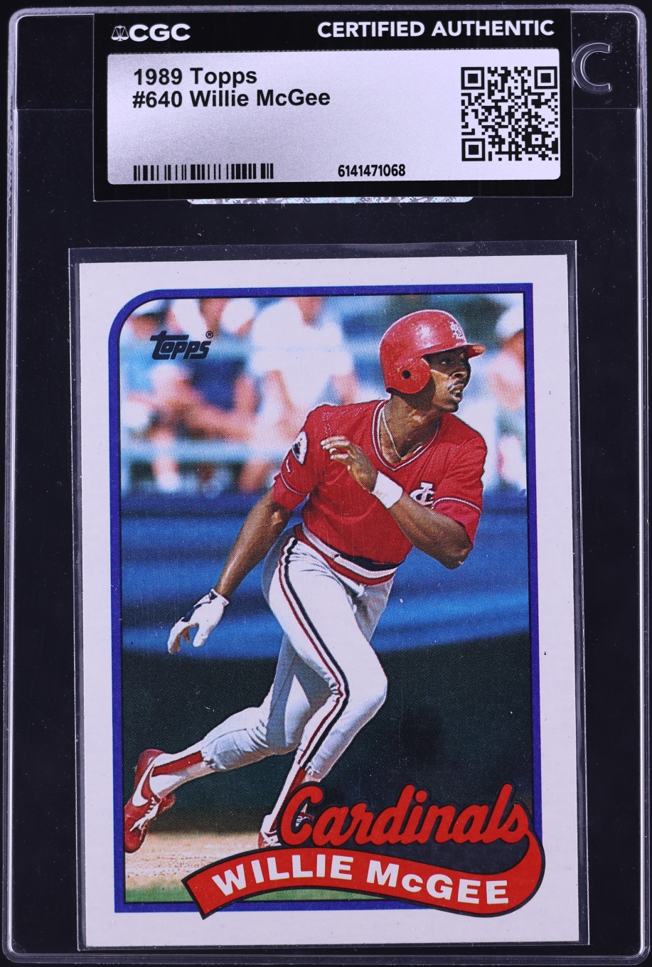 1989 Topps Willie McGee #640 CGC AUTH