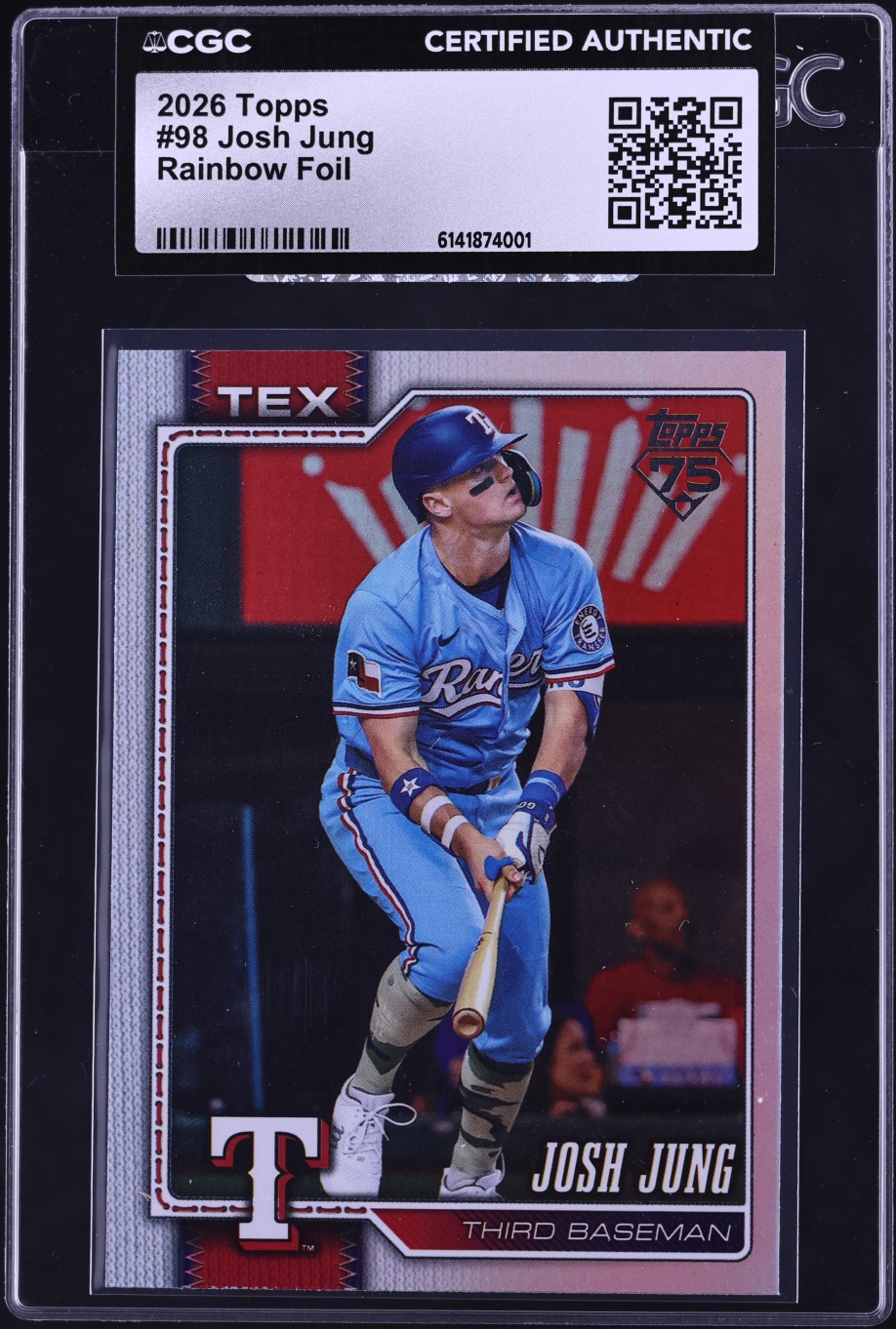 2026 Topps Rainbow Foil Josh Jung #98 CGC AUTH