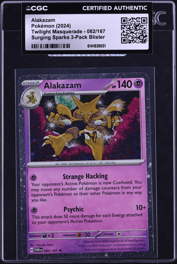 2024 Pokemon SV Promo Twilight Masquerade Surging Sparks Alakazam #82 CGC AUTH
