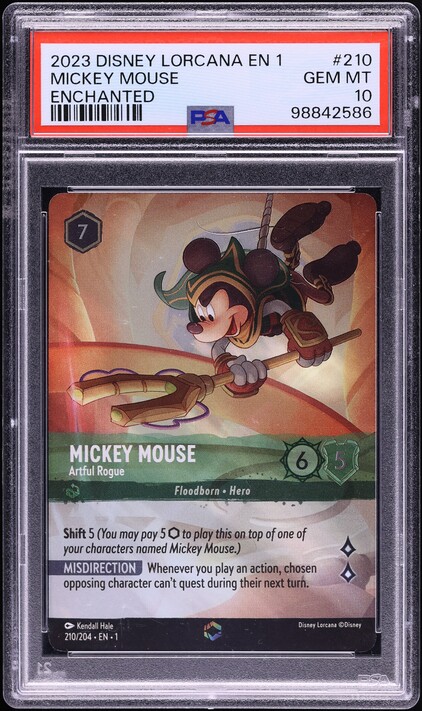 2024 Disney Lorcana D23 Expo Promo Mickey Mouse #07 PSA 10 GEM